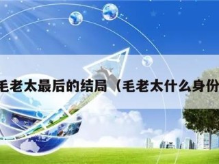 毛老太最后的结局（毛老太什么身份）