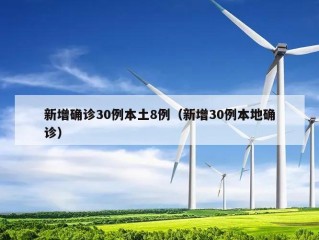 新增确诊30例本土8例（新增30例本地确诊）